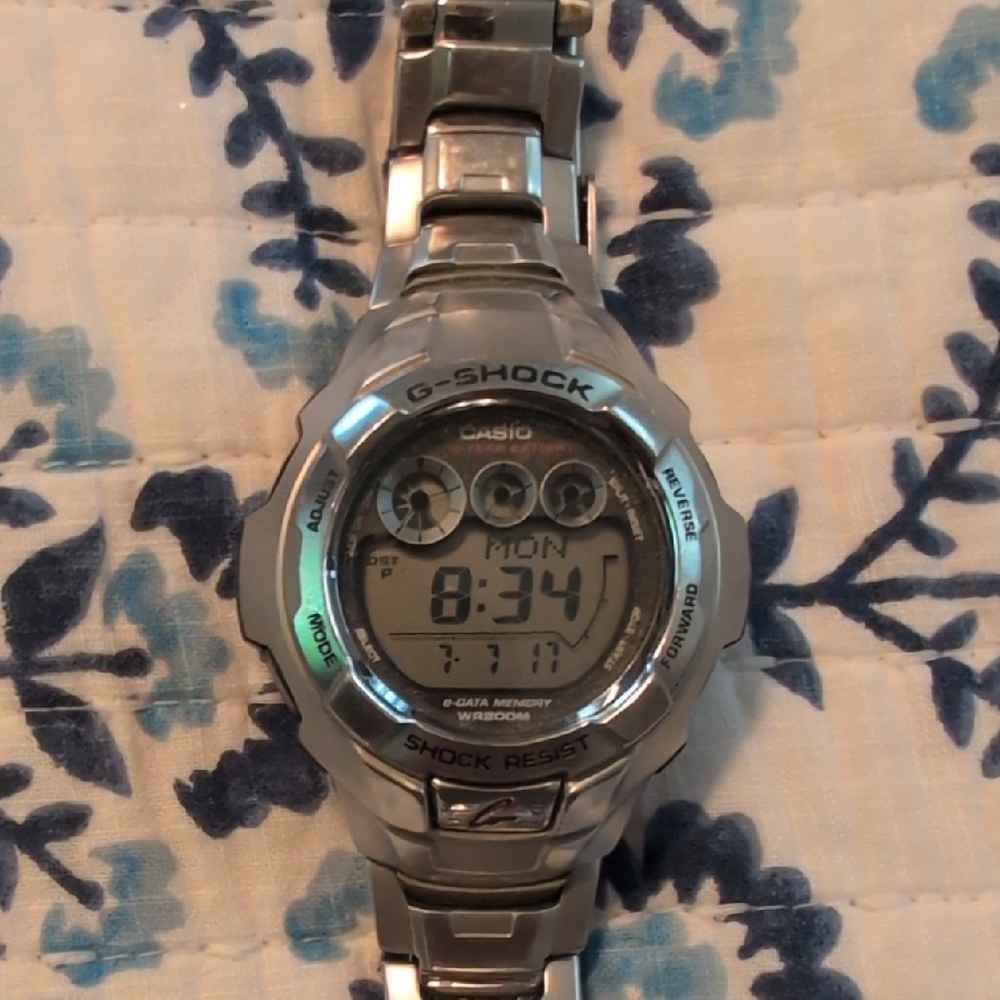 Casio Silver Smartwatch with Digital Display